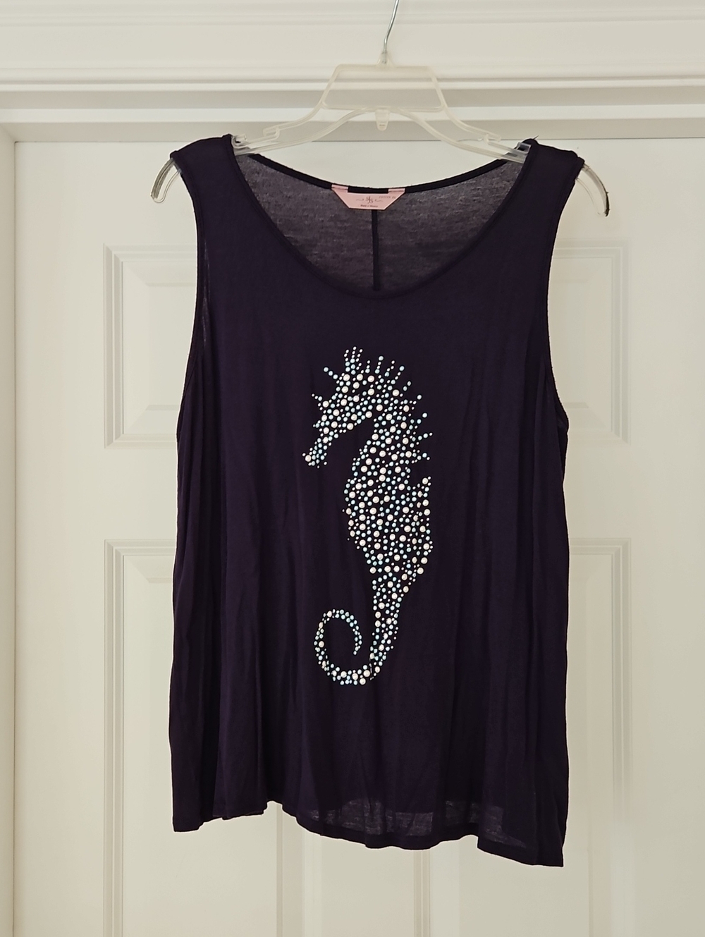 SJS Women’s Navy Seahorse Tank Top by
